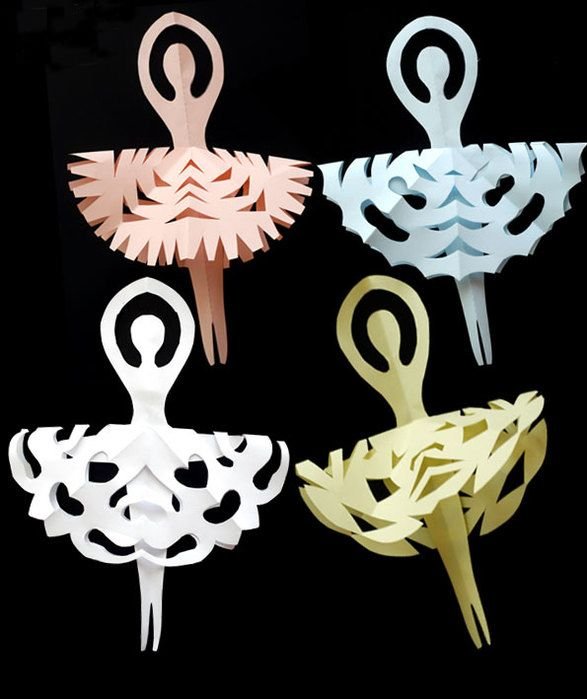 Поделка балерина из бумаги