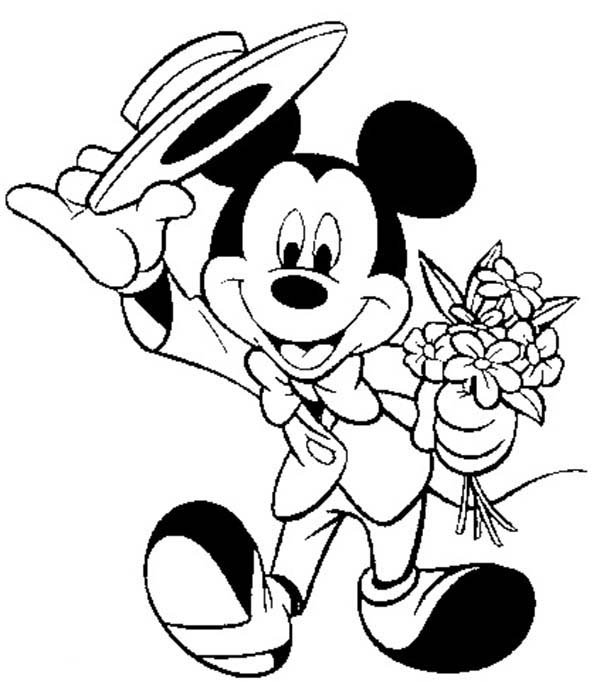 Микки Маус раскраска
