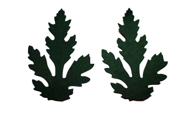 Трафарет листа хризантемы