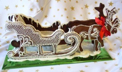 Пряник сани с оленями