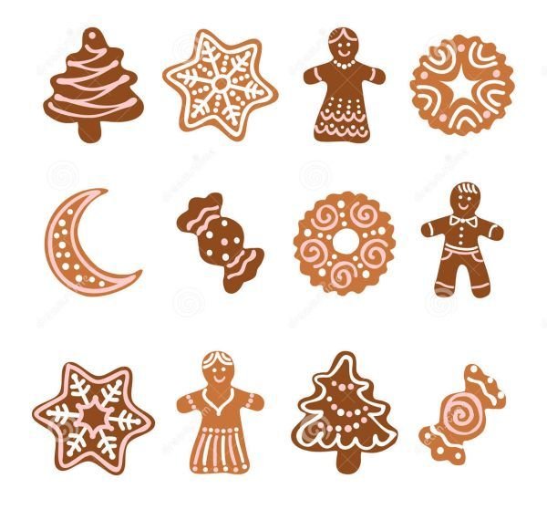 Трафареты для пряников новогодние