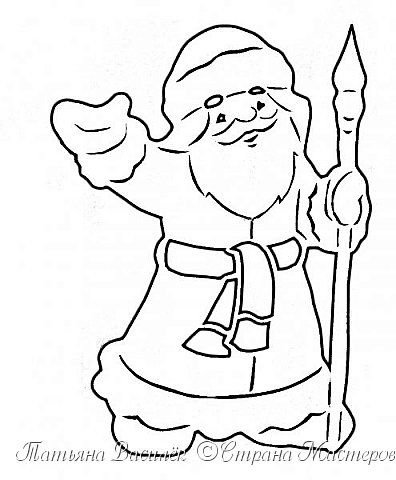 Вырезки на окна дед Мороз