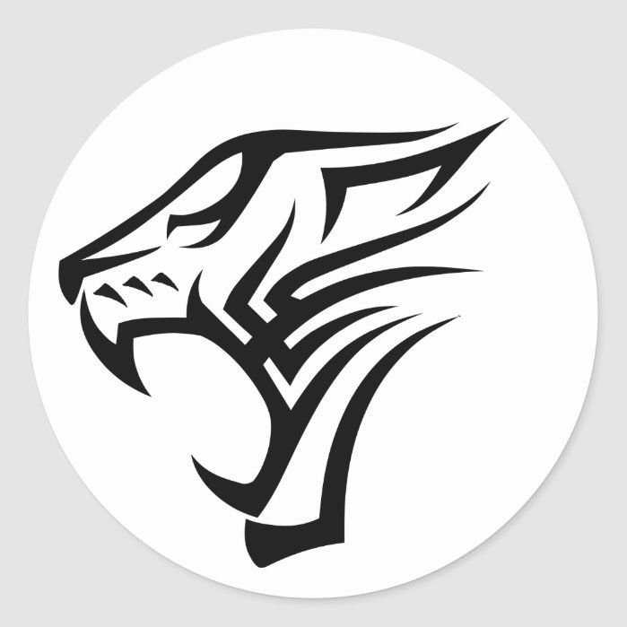 Трафарет тигра для тату