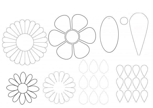 Трафареты цветов для поделок
