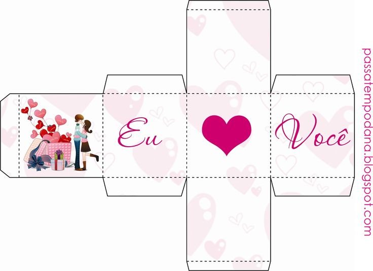 Трафарет коробочки для подарка