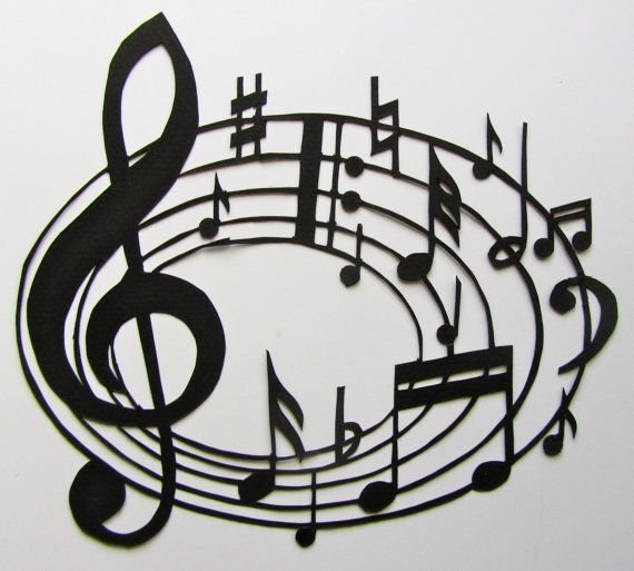 Скрипичный ключ трафарет