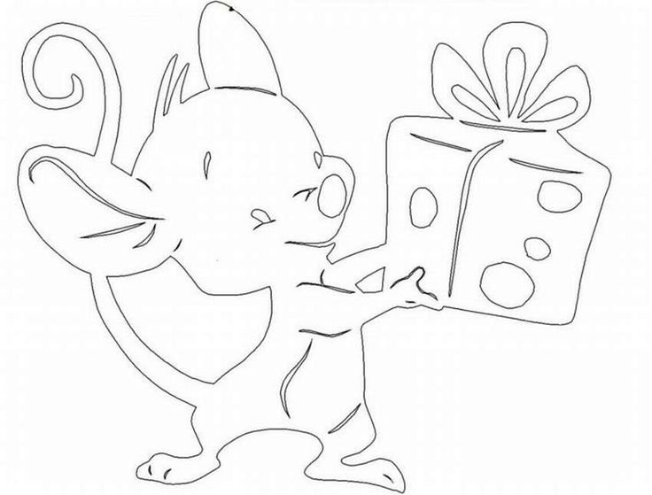 Вытынанка мышка