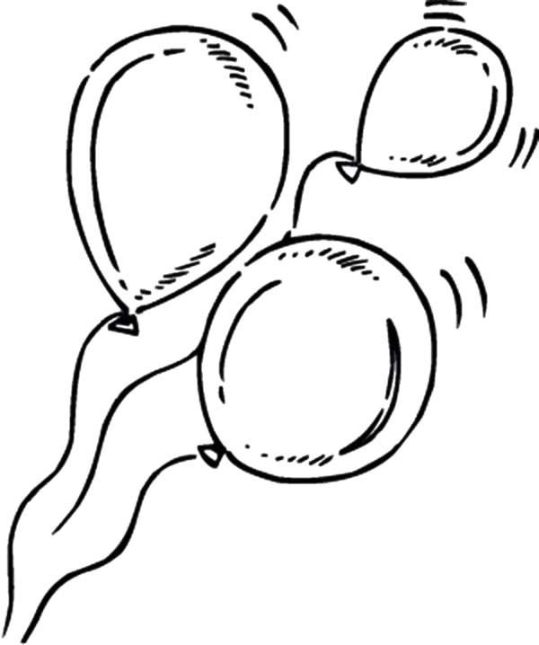 Воздушные шары раскраска