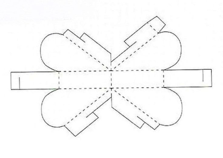 Развертка подарочной коробочки