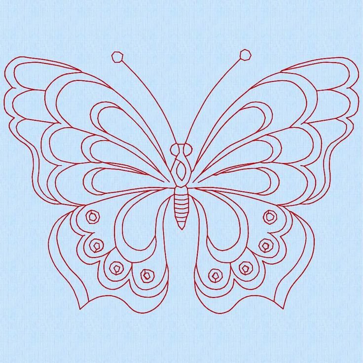 Трафарет бабочки для джутовой филиграни