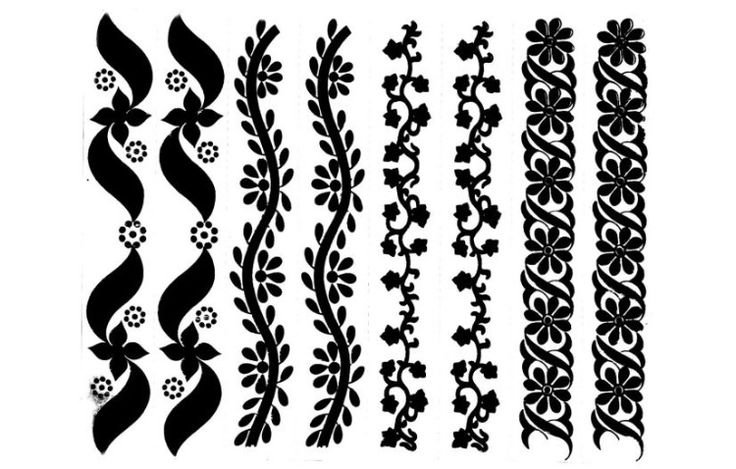 Тату длинные узоры