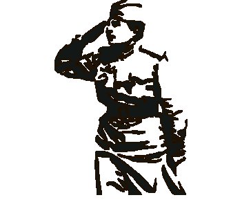 Силуэт военного