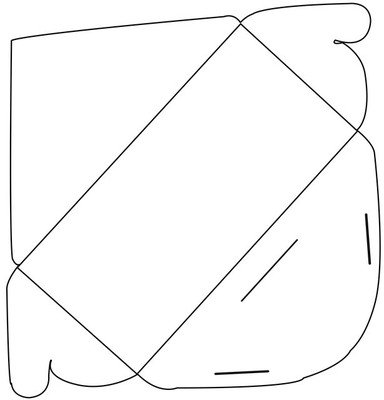 Развертка конверта для денег