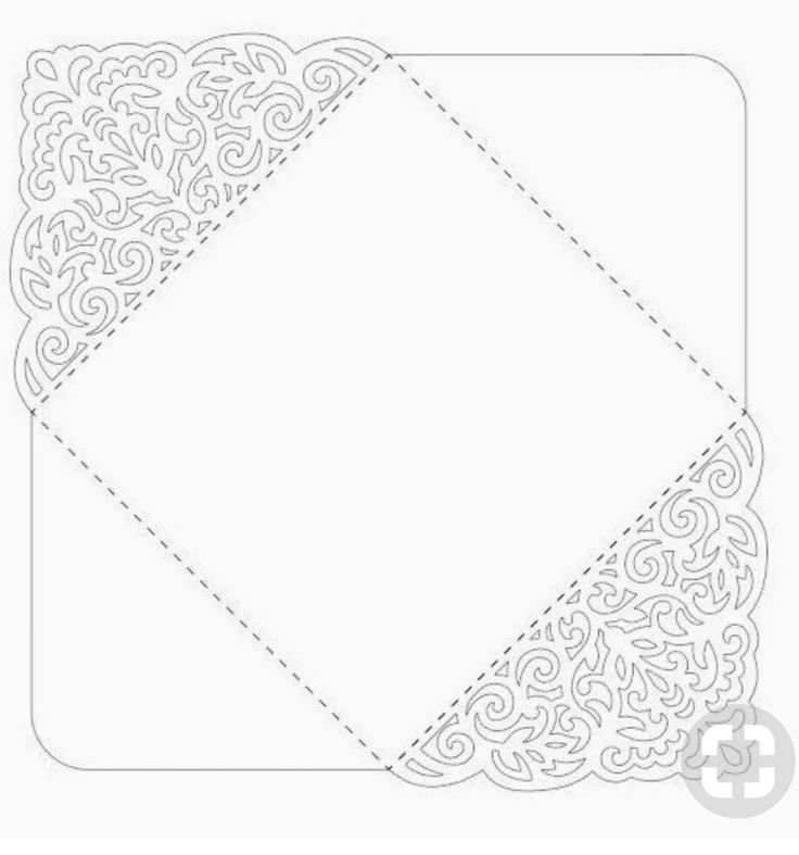 Кружевной конверт для приглашения