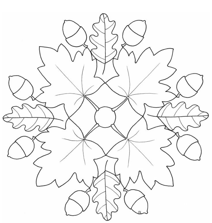Трафарет осенних листьев
