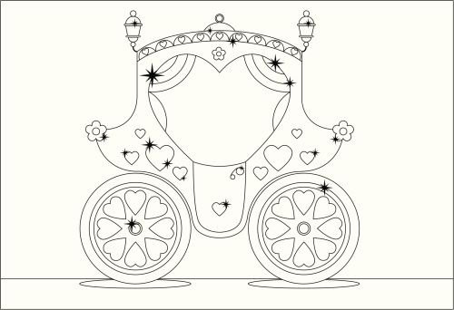 Трафарет кареты для Золушки