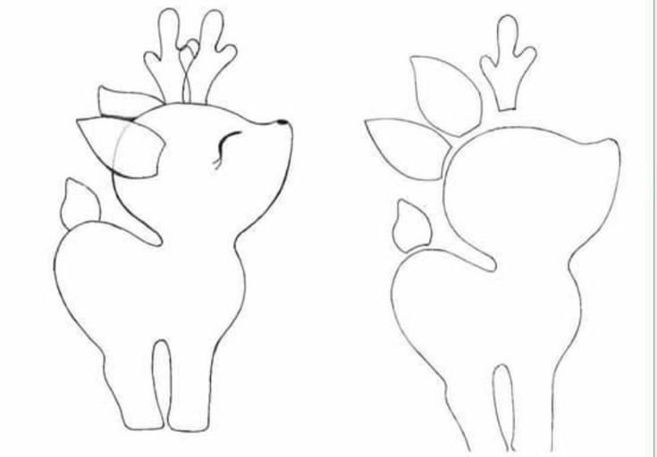 Олень из фетра выкройка
