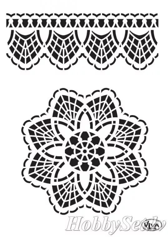 Кружево трафарет