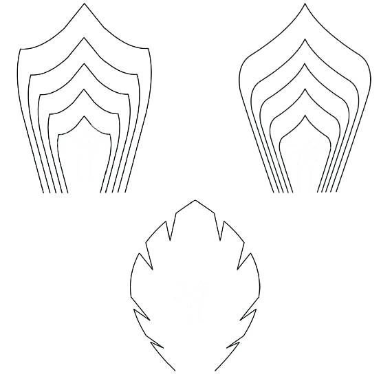Лепесток трафарет