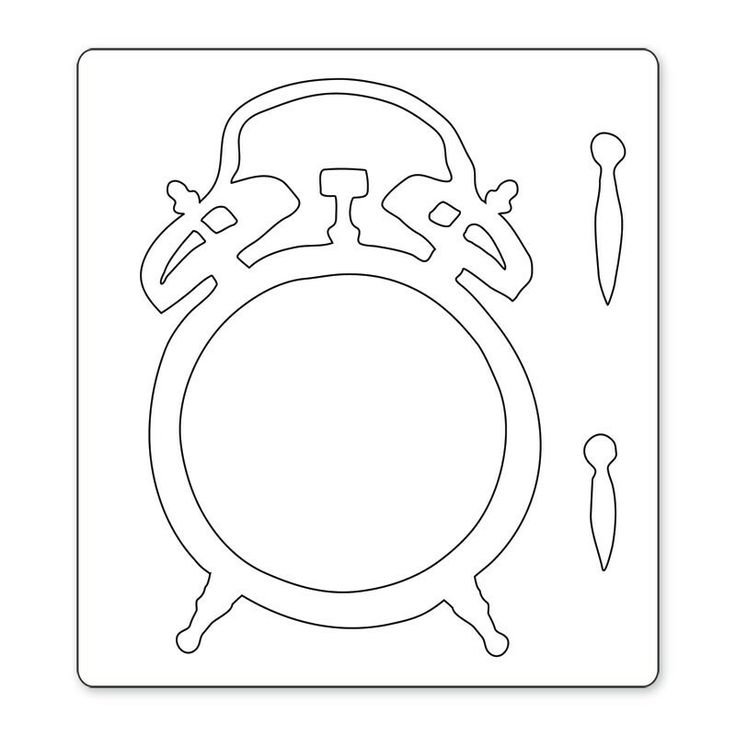 Шаблон будильника для вырезания