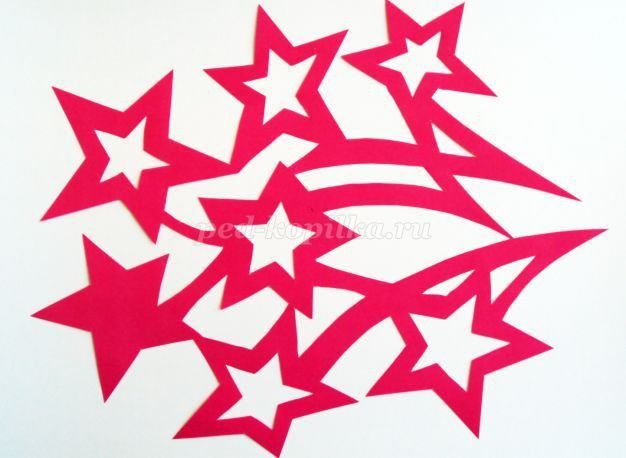 Салют трафарет на окно