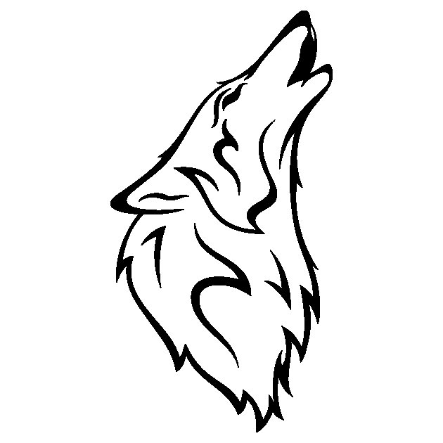 Трафарет волка для вырезания