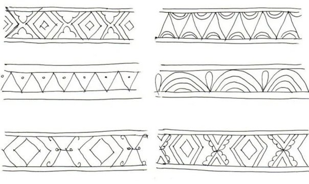 Ленточный орнамент геометрический
