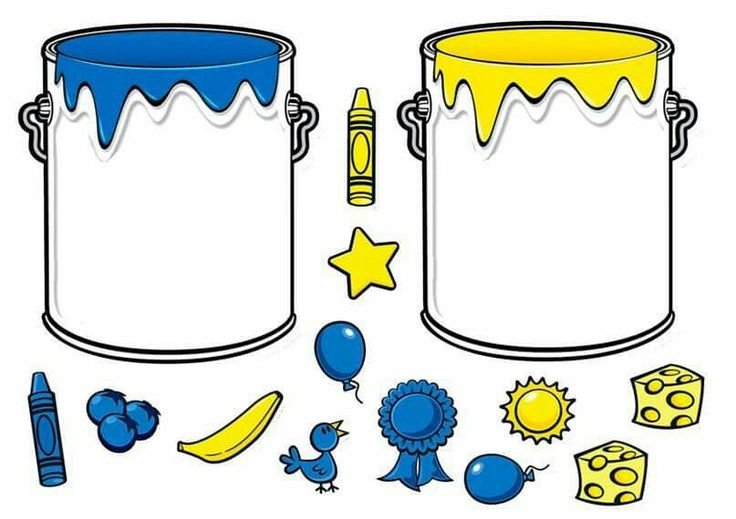 Цветные баночки для игр для детей