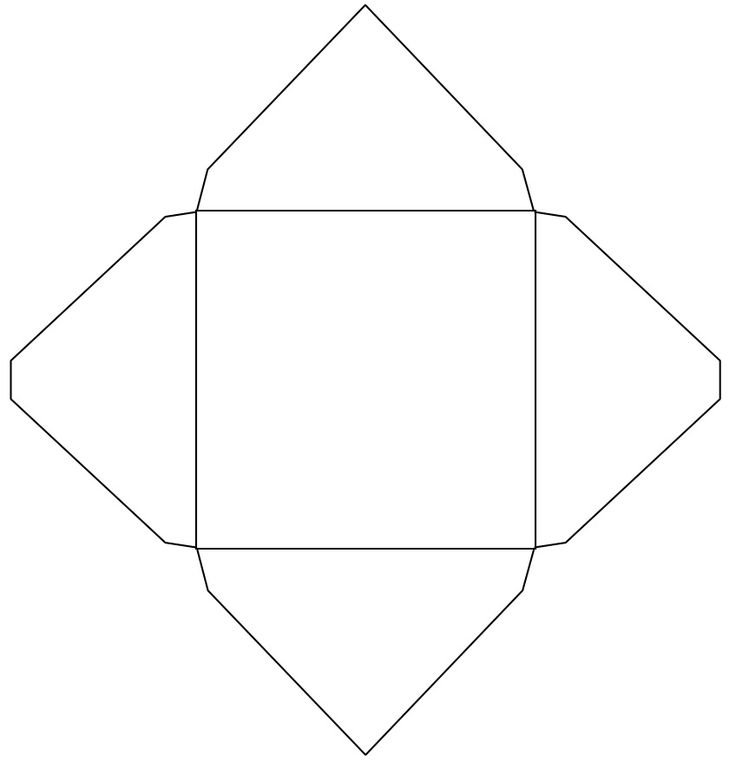 Конверт квадратный шаблон