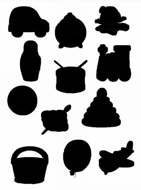 Детские игрушки силуэт