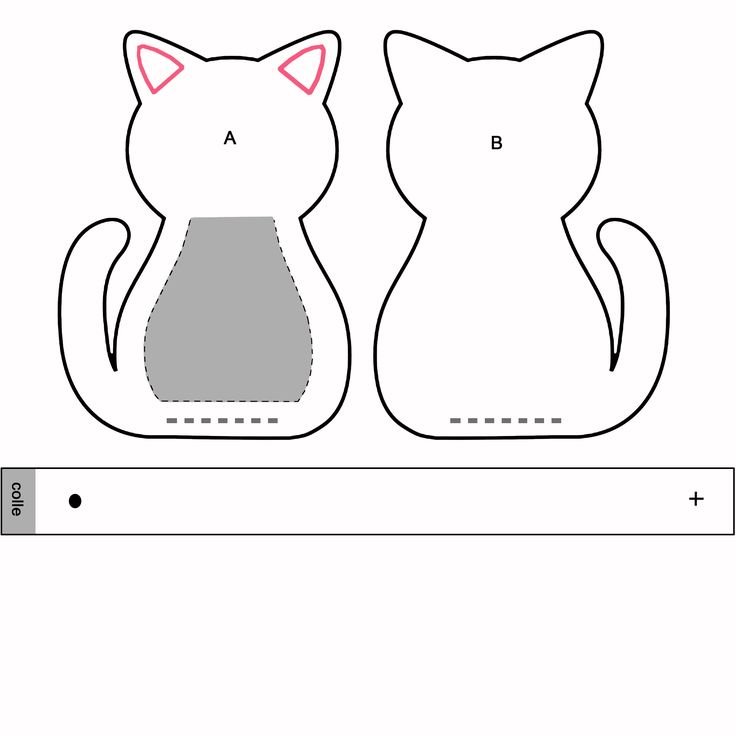 Котик из фетра выкройка
