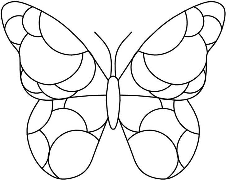 Бабочка раскраска для детей