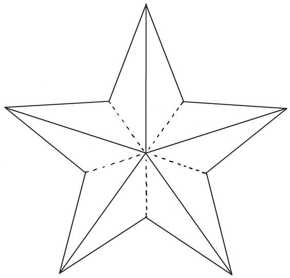 Пятиконечная звезда объемная из бумаги шаблон