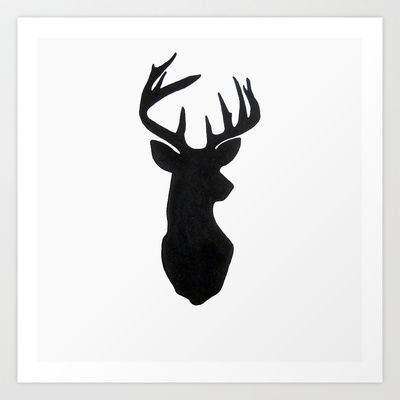 Очертание головы оленя