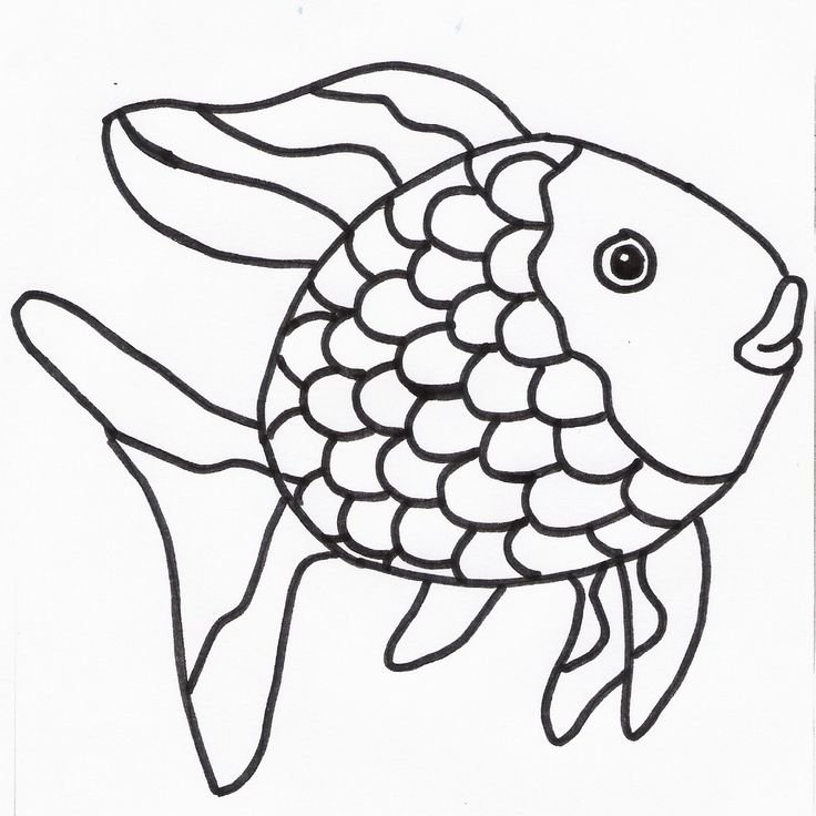 Рыба для раскрашивания для детей