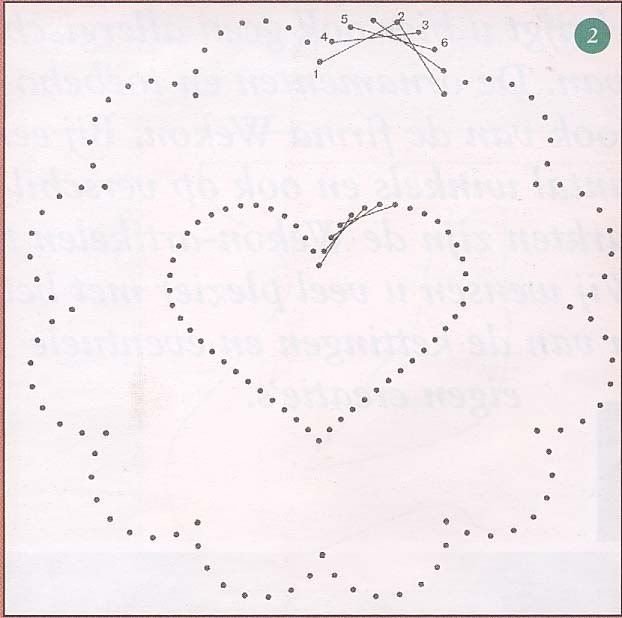 Вышивка на картоне сердечко