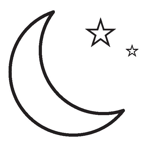 Трафарет месяца для вырезания