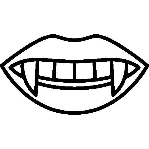 Раскраска губы с клыками