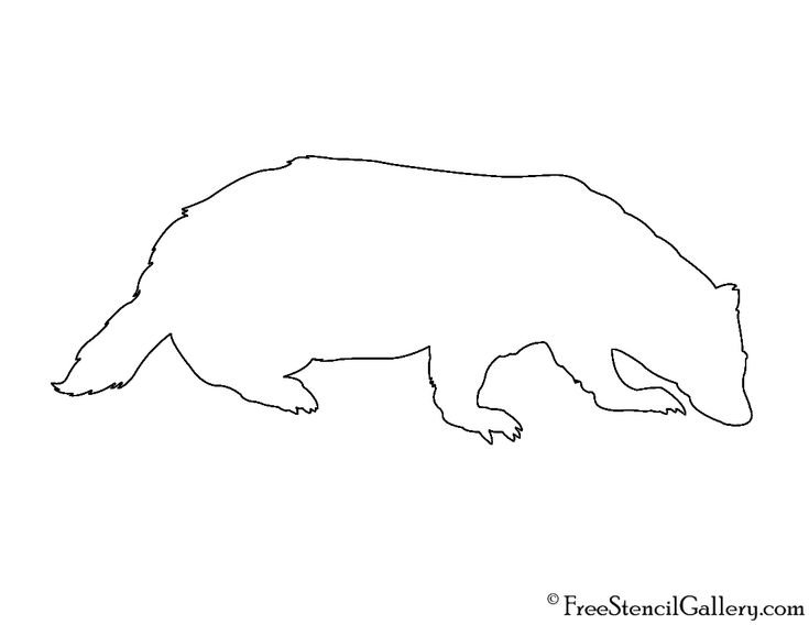 Барсук трафарет