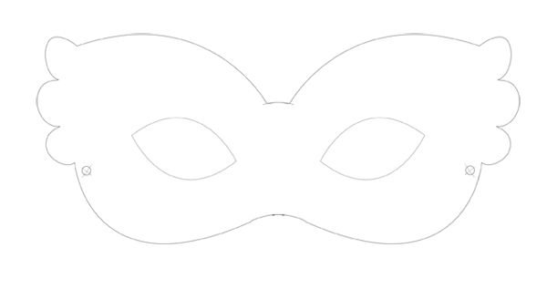 Маска трафарет для детей