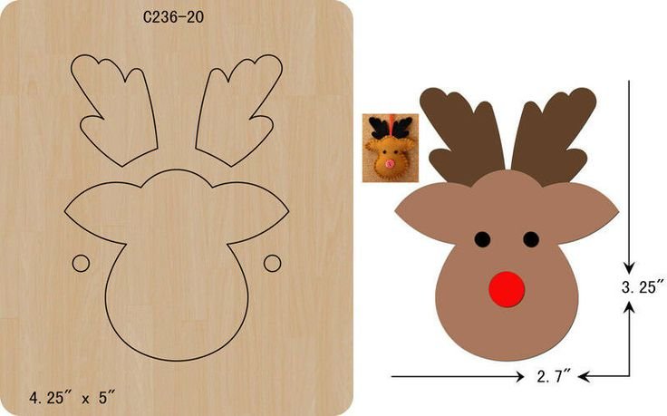 Аппликация голова оленя