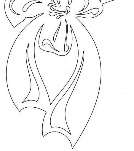 Бант на окно трафарет