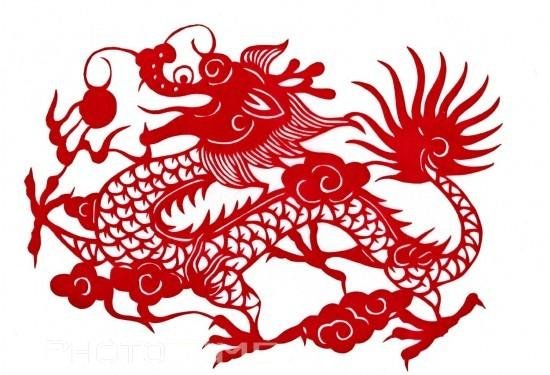 Китайский дракон вырезка
