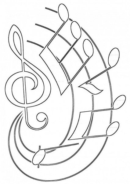 Ноты раскраска