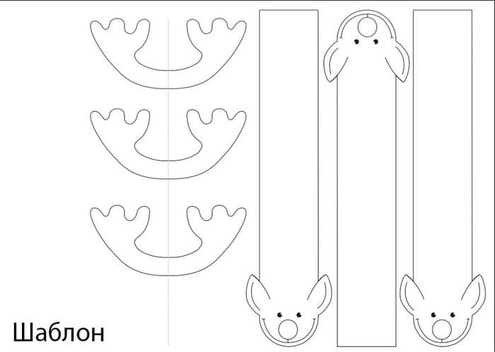 Рождественский олень шаблон