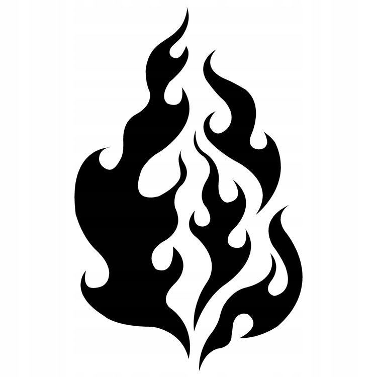 Огонь трафарет