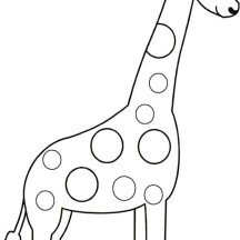 Трафарет жирафа для рисования для детей