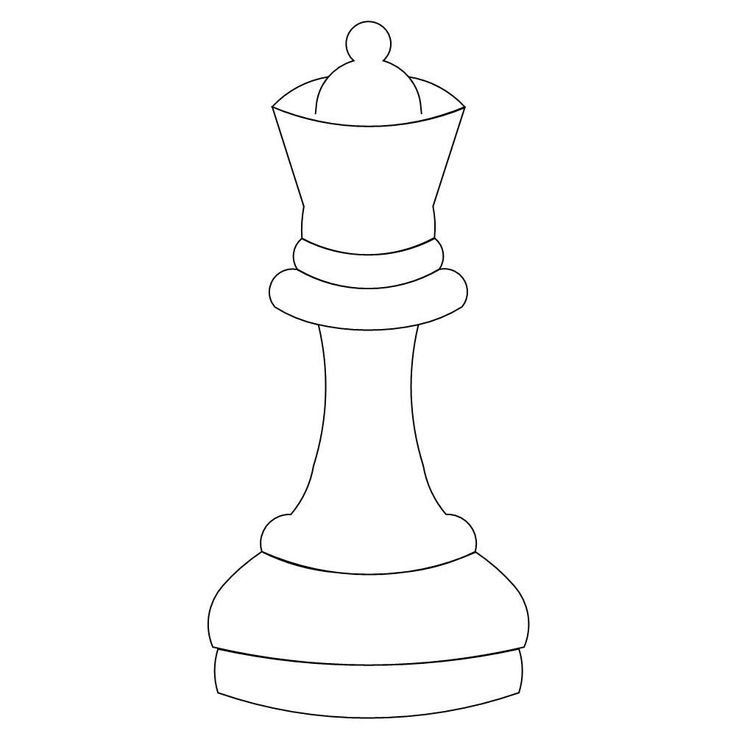 Шахматная фигура Король контур