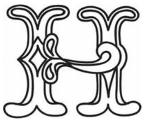 Буква н красивая