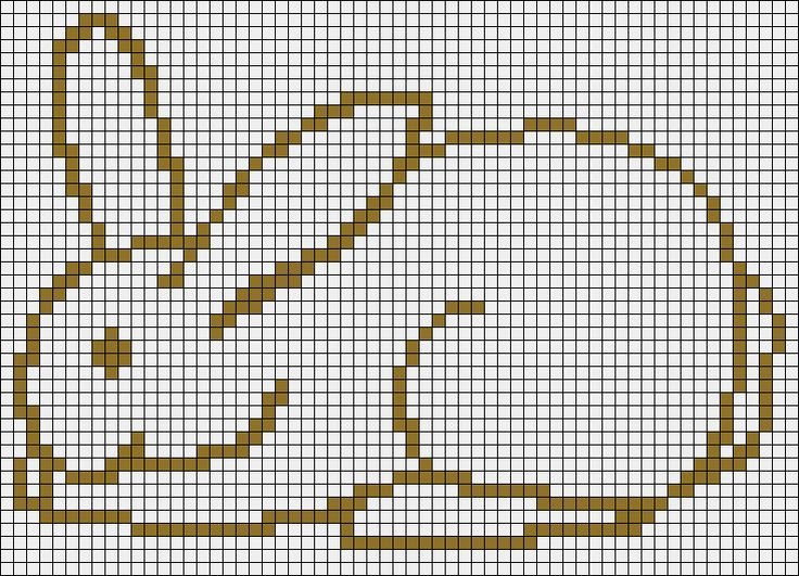 Схема для вышивания крестиком кролик